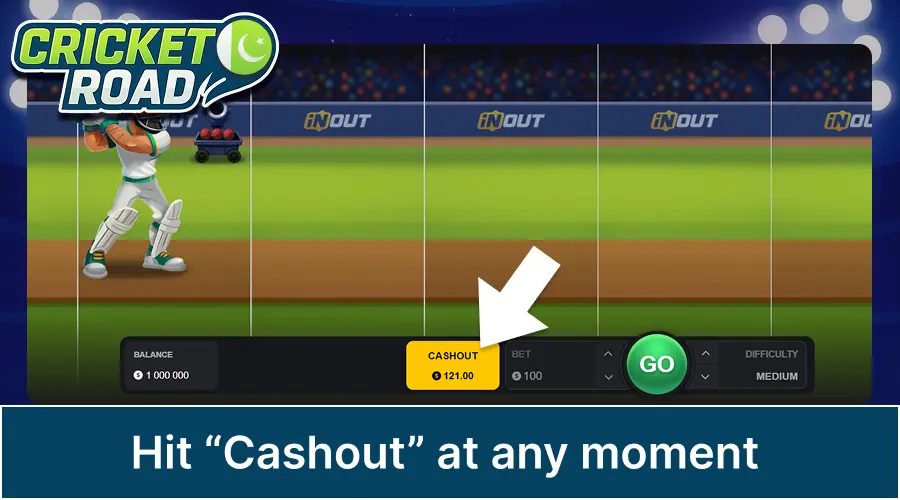 Lock Cricket Road winnings with Cashout