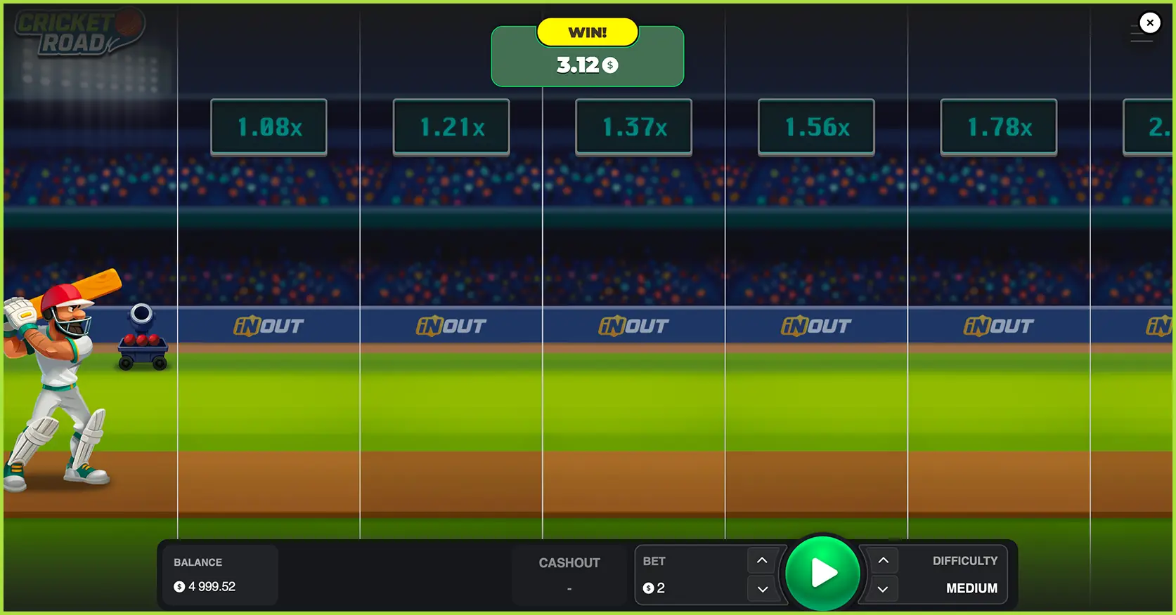Screenshot of the Cricket Road PK