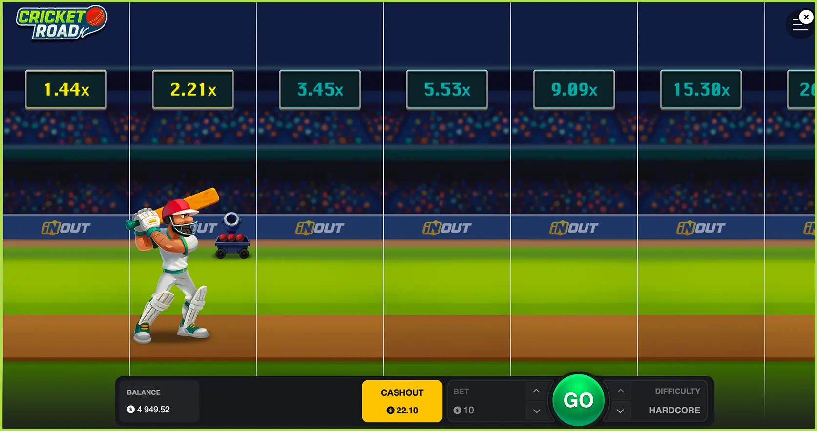 Screenshot of the Cricket Road PK
